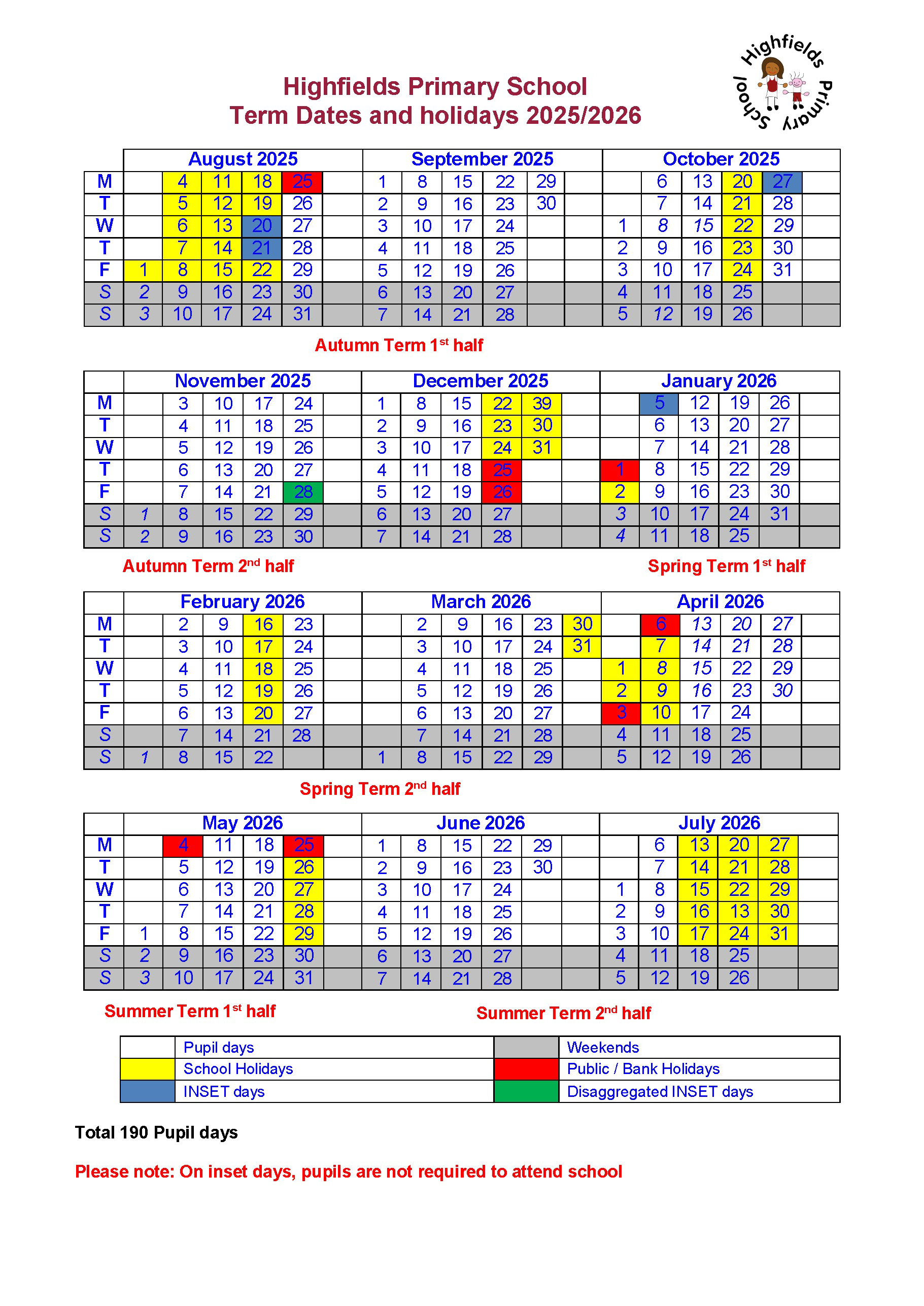 term dates image